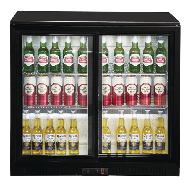 Polar G-Series Back Bar stocked with beer bottles