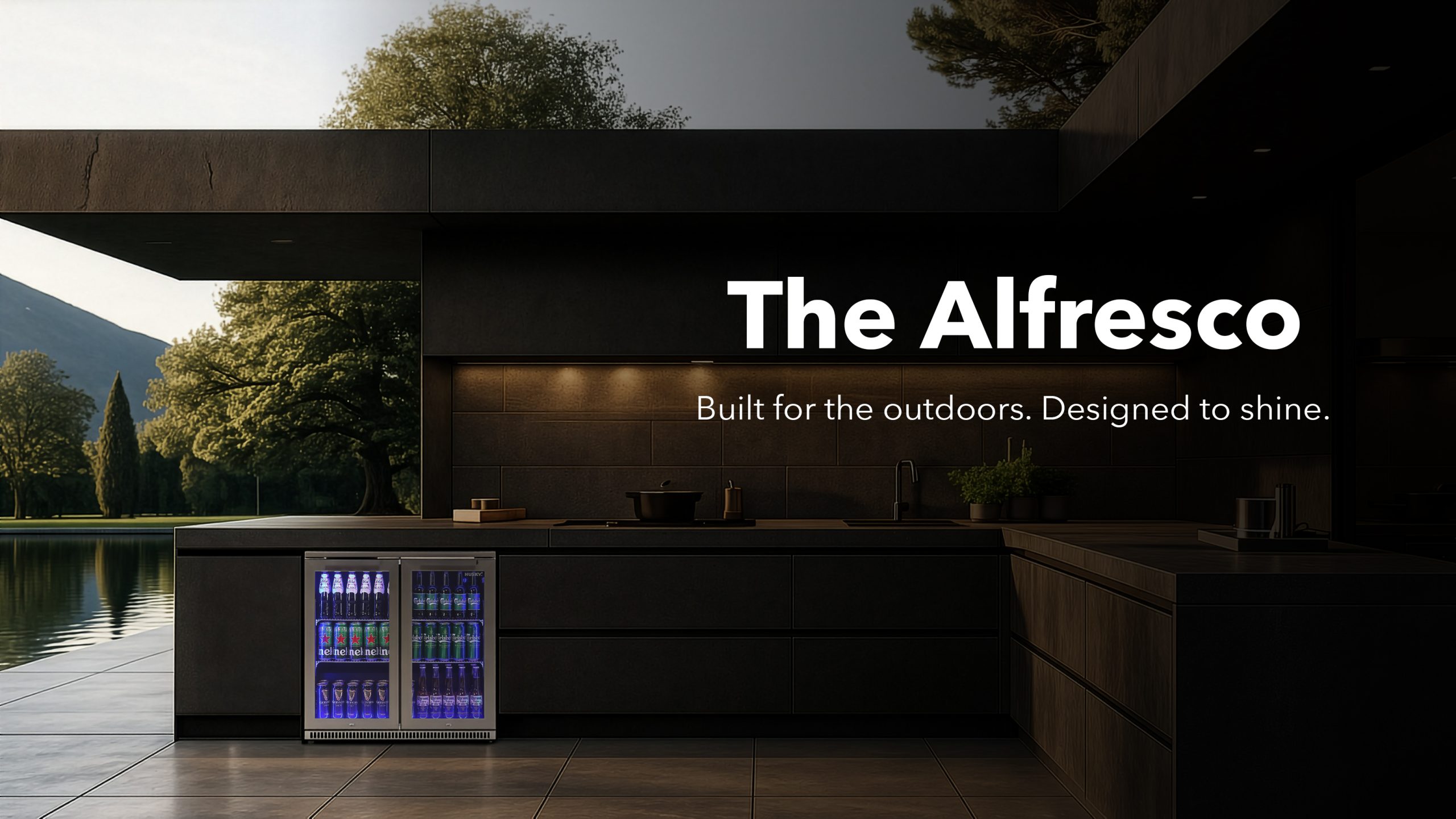 The alfresco fridge- built for the outdoors. Designed to shine